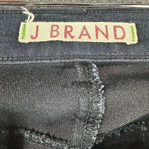 J Brand Pants Womens 4 Stealth Pant Black Cotton Stretch Zip Pockets Zip Ankle - Picture 4 of 9